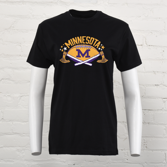 MN Football Crossed Axes Unisex Tee