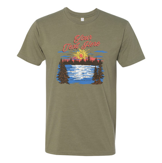 Sunset Lake Custom Unisex Tee