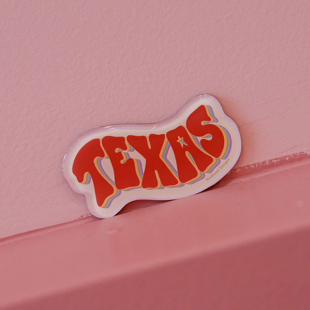 Groovy Texas Fridge Magnet