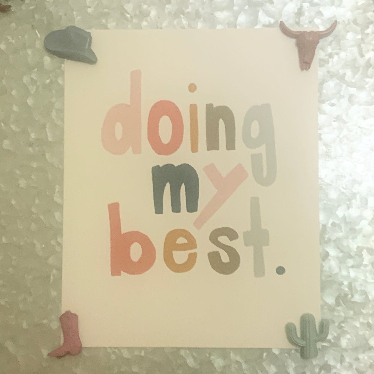 Concrete Cactus Magnet