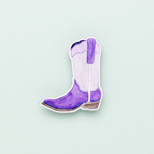 Cowboy Boot Magnet - Purple