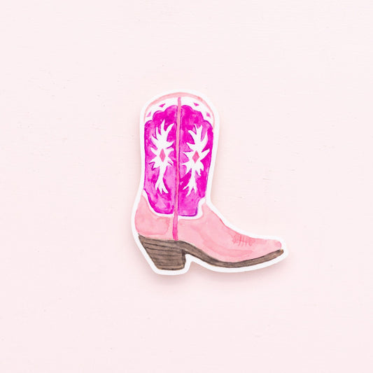 Cowboy Boot Magnet - Pink