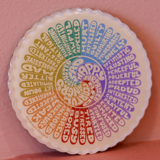Groovy Feelings Wheel Fridge Magnet