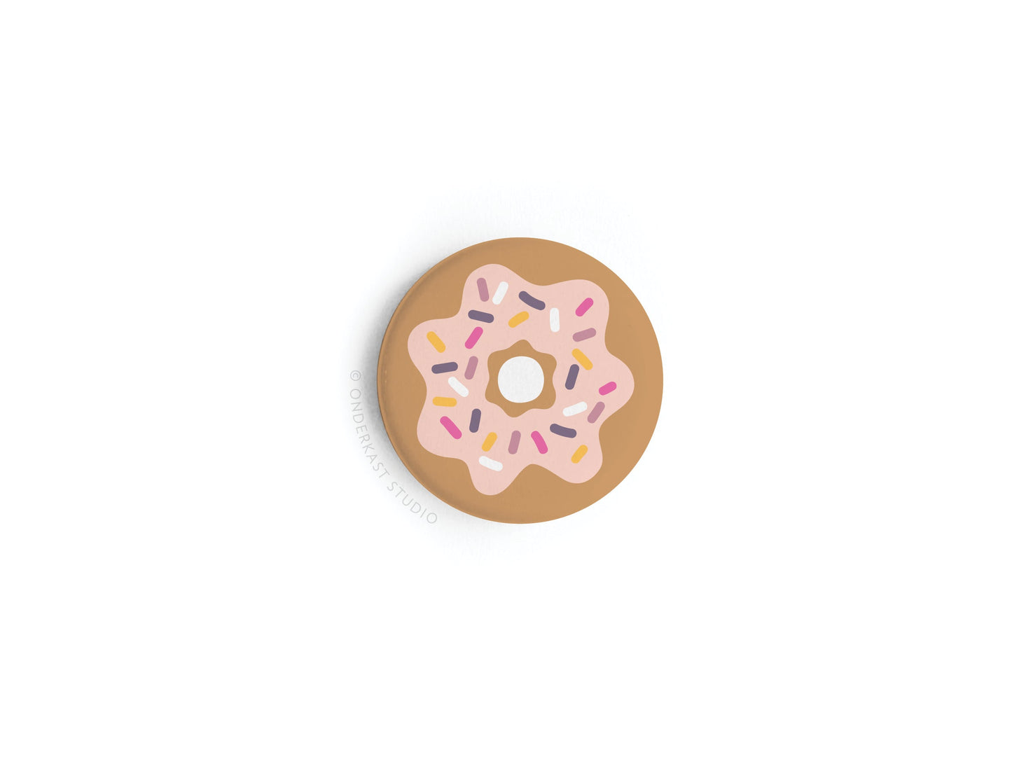 Sprinkle Donut Button Magnet